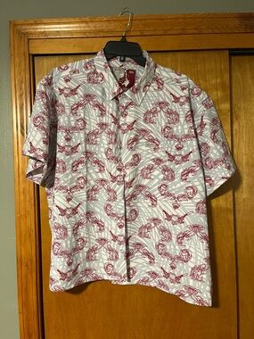 Retro Rifle Casino Royale 007 Floral Print Button-Up Shirt *tailored*